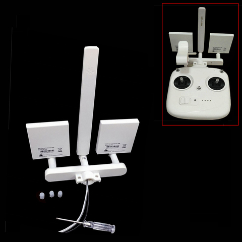 Argtek DJI Phantom 3 estándar extensor de rango de señal WiFi Antenna Kit 10dBi Omni Blanco ► Foto 1/6