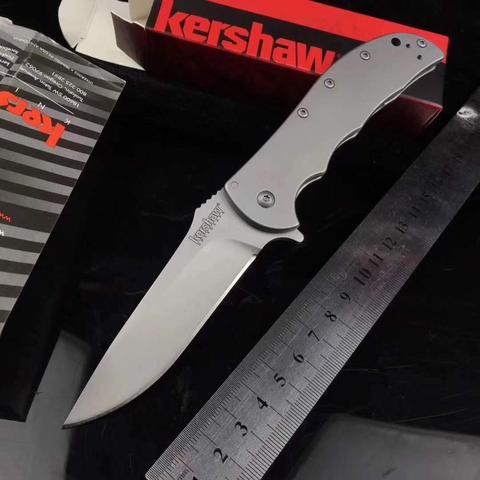 Kershaw-cuchillo plegable 8cr17mov, empuñadura de acero puro, de bolsillo, caza, acampada al aire libre, cuchillos tácticos de supervivencia, herramientas EDC, 3655 ► Foto 1/6