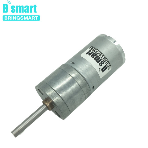 Bringsmart-Motor de CC, Mini eje extendido 25GA370, longitud del eje de 25MM, 6V, 12V, 24V, reductor del engranaje de Metal del Motor, 12-1360RPM, baja velocidad ► Foto 1/6