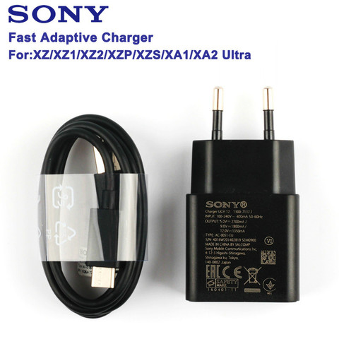 Adaptador de carga rápida Original para móvil, cargador de pared UCH12 para SONY Xperia 10 Plus XZP G8142 Xperia XZ Premium XZ2 Premium H8166 ► Foto 1/6