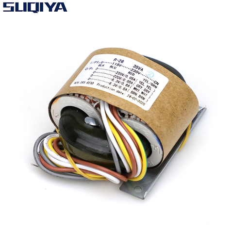 SUQIYA-R-26 OFC 35VA dual 220V0.05A dual 6.3V0.8A 35W r-tipo transformador admite Entrada de 115V y 230V ► Foto 1/3