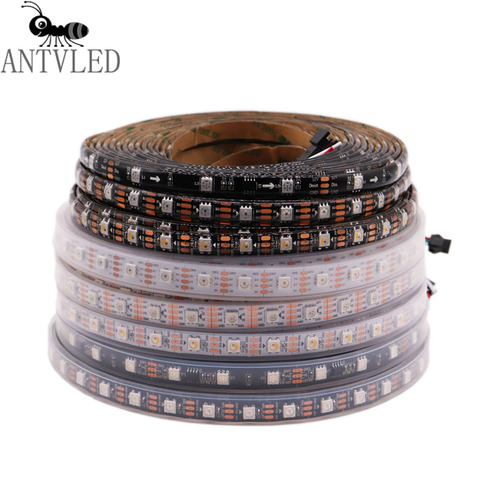 Tira de luces LED direccionable individualmente, cinta de luces LED RGB WS2811 WS2812B WS2813 WS2815 SK6812 APA102 30/60/144Leds/m DC5/12V IP30/65/67 ► Foto 1/6