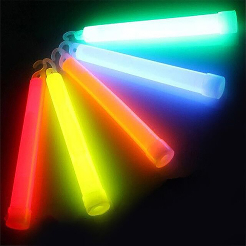 Barra luminosa multicolor de 6 pulgadas, 5 unidades por lote, luz química para acampar, decoración de emergencia, suministros para palos de fiesta, fluorescente químico ► Foto 1/6