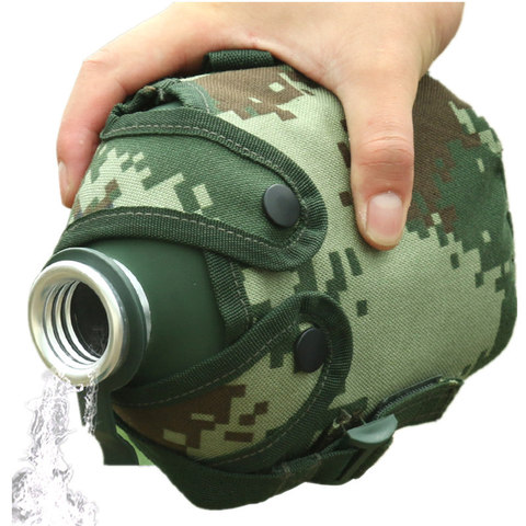 1L botella de agua para deportes de exterior militar botella de agua para acampar con bolsa botella de cantimplora Camping senderismo supervivencia hervidor de agua ► Foto 1/6