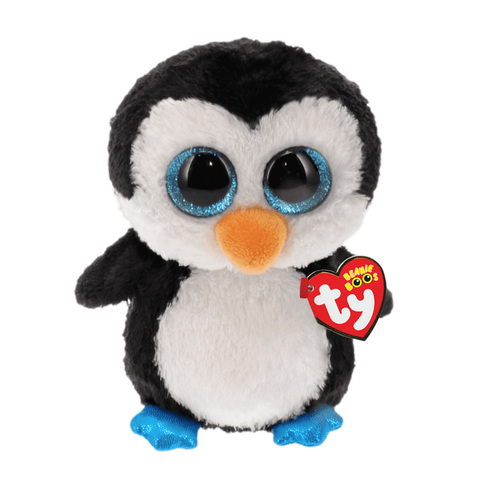 15cm Ty Beanie animales de peluche juguete ojo grande juguetes suaves Waddle el pingüino negro, zorro unicornio muñeca brinquedos niños niñas regalo ► Foto 1/6