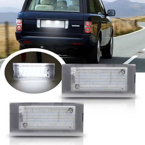 2 uds coche LED luz de placa de matrícula lámpara de repuesto para Range Rover 2003, 2004, 2005, 2006, 2007, 2008, 2009, 2010, 2011, 2012 ► Foto 1/6