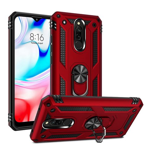 Lujosa carcasa híbrida de silicona A prueba de golpes para Xiaomi Redmi 8, funda de anillo de Metal para xiaomi redmi 8A redmi8 ► Foto 1/6