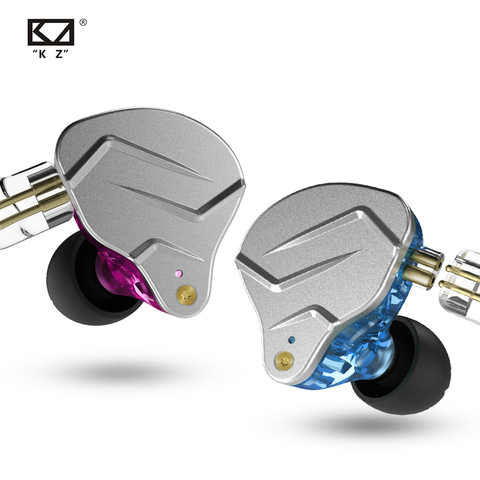 Auriculares de oído KZ ZSN Pro 1BA + 1DD tecnología híbrida HIFI Bass Metal Auriculares auriculares deporte Cancelación de ruido auriculares Monitor ► Foto 1/6