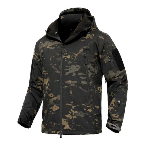 Mege Shark Skin Soft Shell chaqueta táctica militar para hombre, ropa polar impermeable del ejército, Camuflaje Multicam, rompevientos 4XL ► Foto 1/6