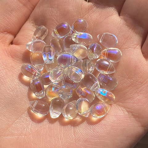 20/40/60/80/100 Uds., 6x9mm, cristal liso de Color AB, cuentas de gotas de agua, cuentas de cristal para pulsera, pendientes, fabricación de joyas ► Foto 1/5