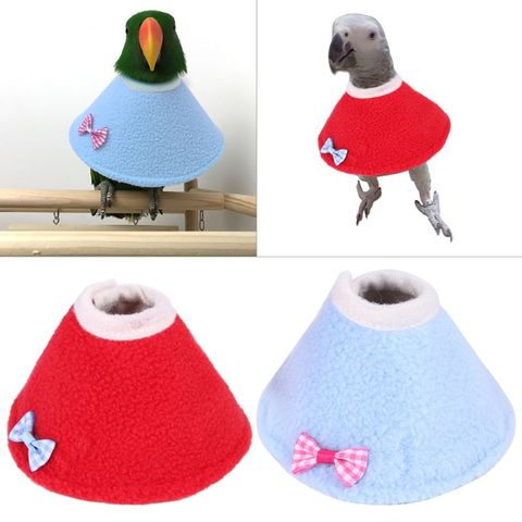 Capa de pájaro para protección de loros, cono de cuello, Collar de recuperación para pájaros, Animal PEQUEÑO, mascotas, Collar isabelino, ropa cálida ► Foto 1/6