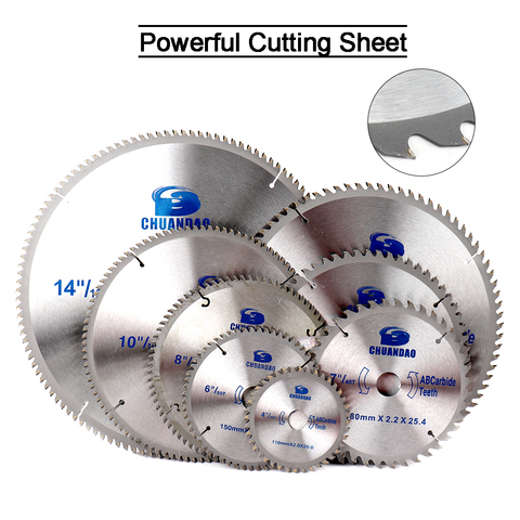 Discos de hoja de sierra Circular de carburo, herramienta eléctrica de corte, cortador de aluminio y madera, disco de corte de madera, 4-14 