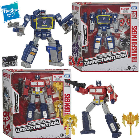 Hasbro-Transformer War para bicicleta, figuras en miniatura de juguete, edición limitada, para la triología del cibertron, Optimus Prime, Soundwave, Netflix ► Foto 1/6