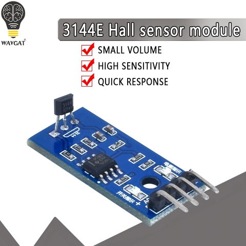 Módulo de sensores de pasillo 3144E Interruptor de velocidad magnético Swiches Módulo de Sensor de conteo de velocidad para Arduino coche inteligente ► Foto 1/6