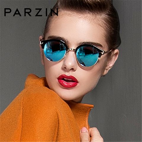 PARZIN, gafas de sol polarizadas para mujer, moda Vintage Retro Arrow TR90, gafas de sol con montura redonda para hombre, gafas de sol para mujer ► Foto 1/6