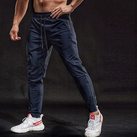 BINTUOSHI-Pantalones deportivos transpirables para hombre, pantalón para correr con bolsillos y cremallera, para entrenamiento, para correr ► Foto 1/6