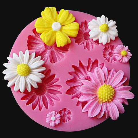 Nuevos moldes de silicona flor 3D Fondant Craft Cake Candy Chocolate Sugarcraft hielo, pastel molde de herramienta para hornear jabón molde decoración de pasteles ► Foto 1/6