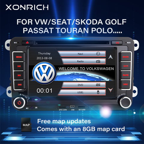 AutoRadio 2Din reproductor de DVD de coche para VW Skoda Octavia 2 3 excelente Volkswagen Passat b6 Seat Leon 2 Polo T5 amarokGolf 5 6 Multimedia ► Foto 1/5