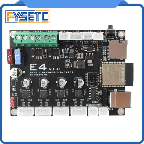 FYSETC-placa base E4 para impresora 3D, con WiFi incorporado y Bluetooth, 4 Uds., TMC2209, 240MHz, 16M, flash ► Foto 1/6