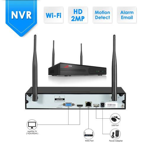 ANRAN-grabador de vídeo inalámbrico de red, 4 o 8 canales, NVR, para cámaras ANRAN Wifi, 1080P ► Foto 1/6