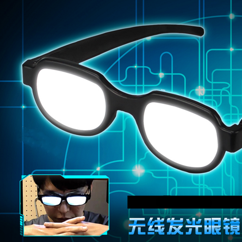 Gafas de luz LED de Anime japonés, lentes para Cosplay, disfraces de Detective Conan, YouTube, Twitter, Insgram, Facebook, espectáculos en línea, accesorios divertidos ► Foto 1/5