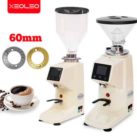 XEOLEO-molinillo de café eléctrico de 200W, trituradora de aleación de aluminio fino, pantalla Digital con sincronización cuantitativa ► Foto 1/6