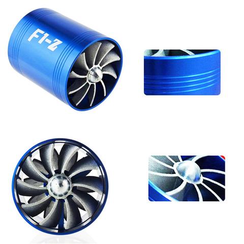 Modificación de coche Turbina de admisión de aire Turbo Gas ahorro de aceite ventilador Turbo supercargador turbina apto para manguera de entrada de aire 65-74mm ► Foto 1/6