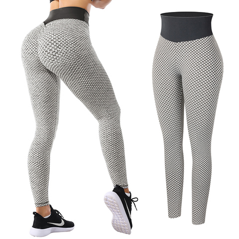Mallas de cintura alta para mujer, Leggings de realce de glúteos, sin costuras, para entrenamiento y gimnasio ► Foto 1/1