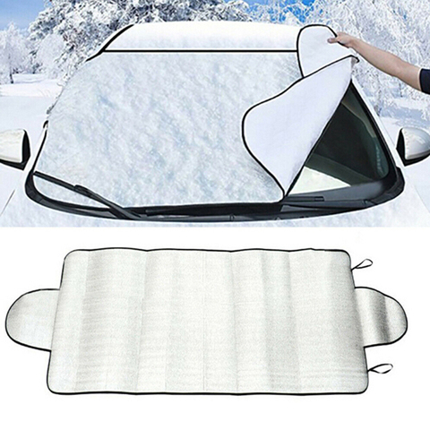 Parasol para parabrisas delantero de coche, protección contra escarcha y protección contra la nieve, aislamiento térmico, bloqueador solar de cristal delantero y trasero ► Foto 1/6