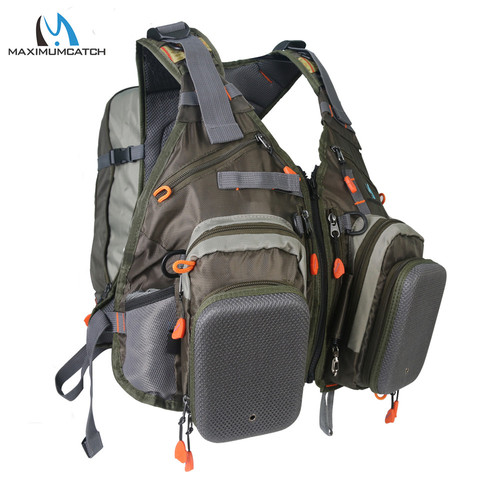 Maximumcatch-mochila de malla para pesca con mosca, chaleco con bolsillos multifunción, ajustable, para deportes al aire libre, con herramientas ► Foto 1/6