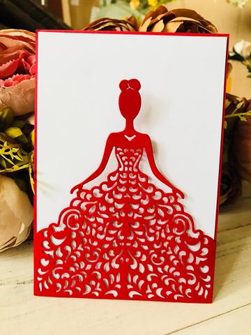 La Princesa invitación artesanía de Metal de corte muere cortes cumpleaños Scrapbooking álbum Tarjeta de papel para manualidades arte repujado morir cortes ► Foto 1/6