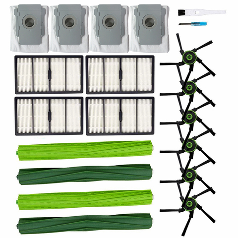 Piezas de cepillos de rodillo para iRobot Roomba s9 (9150) s9 + s9 Plus (9550) s, filtro de Cepillo Lateral, bolsas de eliminación de suciedad ► Foto 1/6