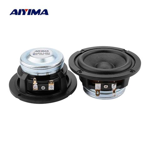 AIYIMA 2 uds 3 pulgadas altavoz de rango medio 4 8 Ohm 15W de la gama completa de sonido Bluetooth altavoz de música de cono de papel HIFI altavoz ► Foto 1/6