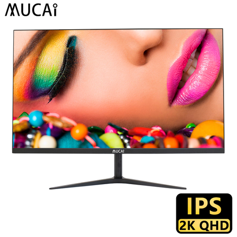 MUCAI-Monitor de 24/27 pulgadas 2K, 75Hz, pantalla Lcd para ordenador de escritorio, Gaming, pantalla plana, LED, 2560x1440, HDMI/DP ► Foto 1/6
