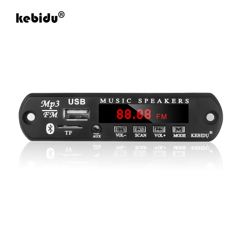 Kebidu Bluetooth inalámbrico 5V 12V MP3 placa decodificadora WMA Módulo de Audio USB TF Radio para accesorios de coche con control remoto ► Foto 1/6