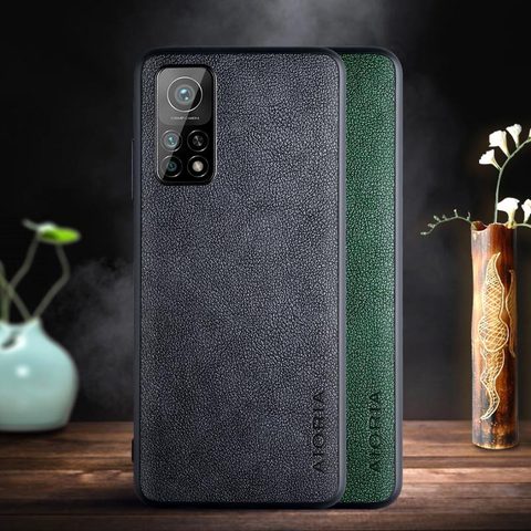 Funda para Xiaomi Mi 10T Pro 10T Lite, carcasa con diseño Retro de cuero PU para negocios, TPU + PU 2 en 1 ► Foto 1/6