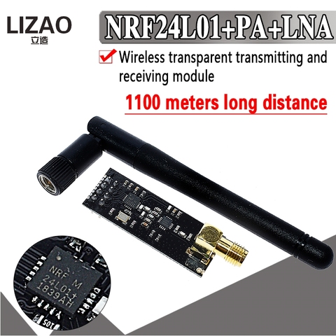 Módulos inalámbricos NRF24L01 + PA + LNA, promociones especiales, 2,4G, 1100 metros de larga distancia, módulos inalámbricos (con antena) ► Foto 1/6