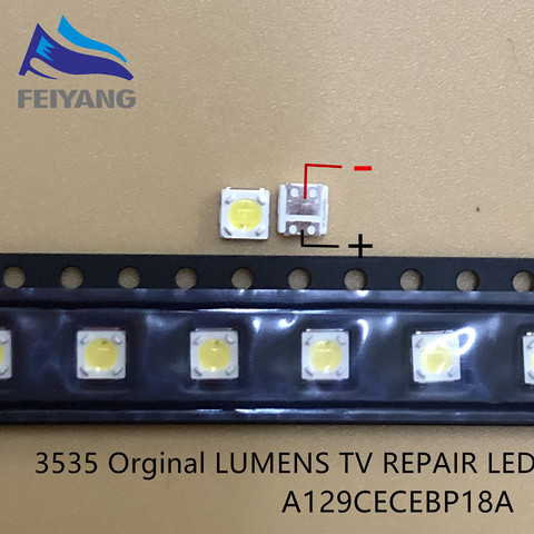 Retroiluminación de LED de lúmenes 1W 3V 3535, 3537 blanco iluminación LCD trasera para TV aplicación de TV A129CECEBP18A-2092 4JIAO 100 Uds ► Foto 1/4