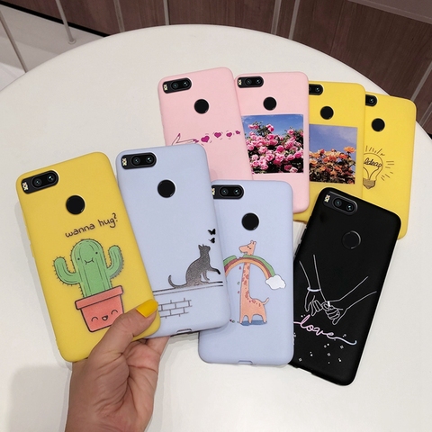 Funda trasera de silicona para Xiaomi Mi A1, cubierta suave ultrafina de TPU, con dibujos animados de gato, para Xiaomi MiA1 Mi A1 A 1 5X ► Foto 1/6