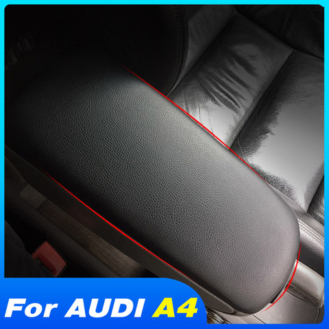 Vtear-compartimento de reposabrazos para Audi A4, B6, B7, tapa para coche, consola central, reposabrazos de cuero, 8E0864245E, accesorios, estilismo para coche, 2002, 2007 ► Foto 1/6