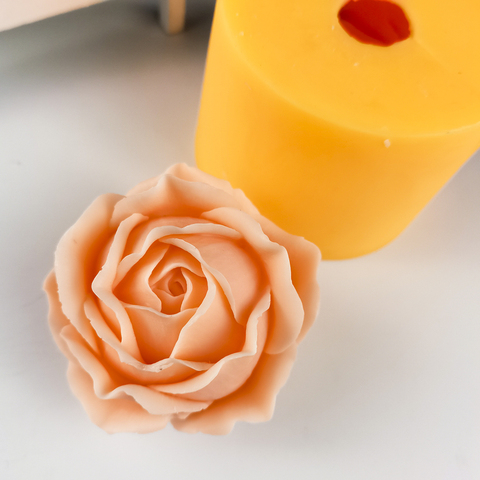 3D flor rosa de silicona molde de jabón DIY hecho a mano flor vela molde herramienta de decoración de ► Foto 1/6