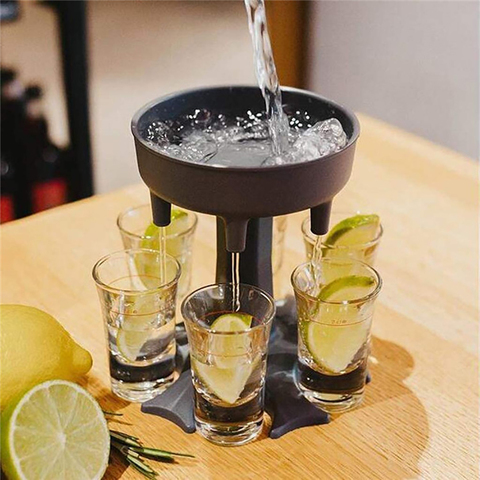 Soportes para dispensador de bebidas con alcohol, dispensadores de vidrio para fiestas, práctico artefacto para verter líquidos para fiestas, 6 y 8 ► Foto 1/6