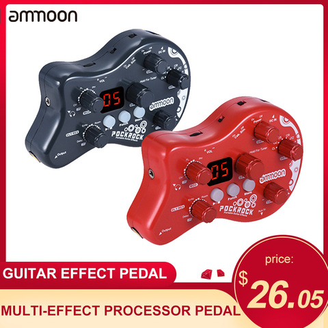 Ammoon PockRock portátil guitarra efecto Pedal guitarra Multi-Efecto procesador Pedal guitarra Pedal efecto guitarra eléctrica Accesorios ► Foto 1/6