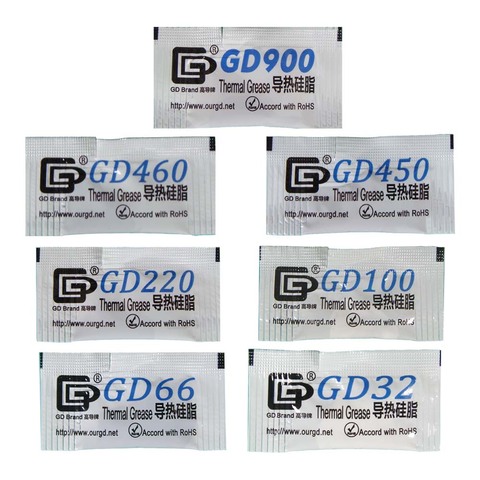 Peso neto 0,5 gramos 30 piezas por lote Mini bolsa de embalaje GD marca serie GD900 térmica grasa, CPU pasta compuesto disipador de calor MB05 ► Foto 1/6