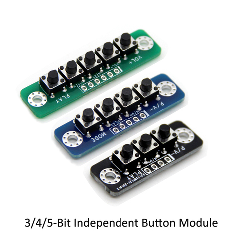 Módulo de botón independiente de 3/4/5 bits, módulo de botón externo MCU, placa de botón Micro interruptor, amplificador de potencia Bluetooth, placa de botón ► Foto 1/6