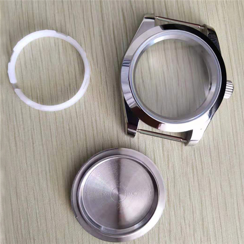 39MM fondo liso cubierta reloj Set de fundas para Miyota 8215 para Mingzhu 2813 3804 mecánica reloj movimiento Accesorios ► Foto 1/5