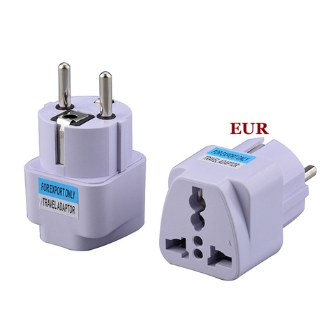 Adaptador de corriente para viaje, Cargador eléctrico Universal de 10A, europeo, Adaptador de enchufe de la UE, japonés, China, americano, UK, US, AU a EU AC ► Foto 1/6