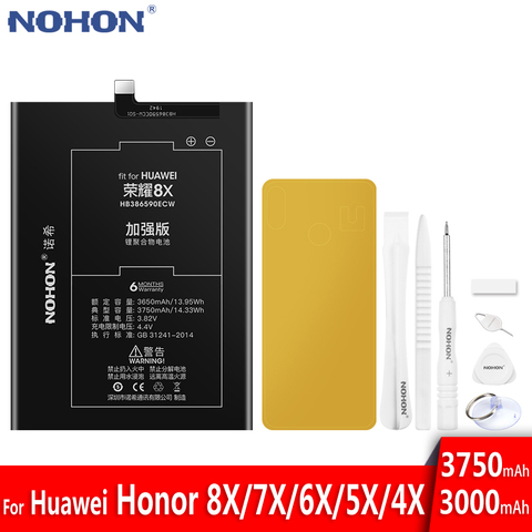 NOHON HB386590ECW HB396481EBC batería para Huawei Honor 8X 7X 6X 6 5X 5A 4X Original Bateria HB4242B4EBW HB386483ECW HB356687ECW ► Foto 1/6