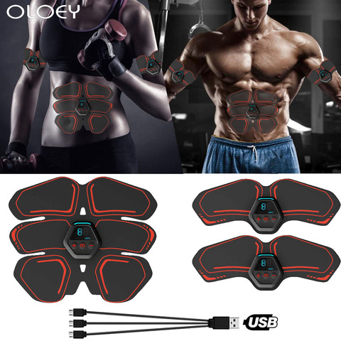 Equipo de Fitness de construcción de cuerpo ABS, máquina de tóner Muscular Eléctrica, cinturón de tonificación inalámbrico, 6 paquetes de carga USB, Abs, gimnasio en casa ► Foto 1/1