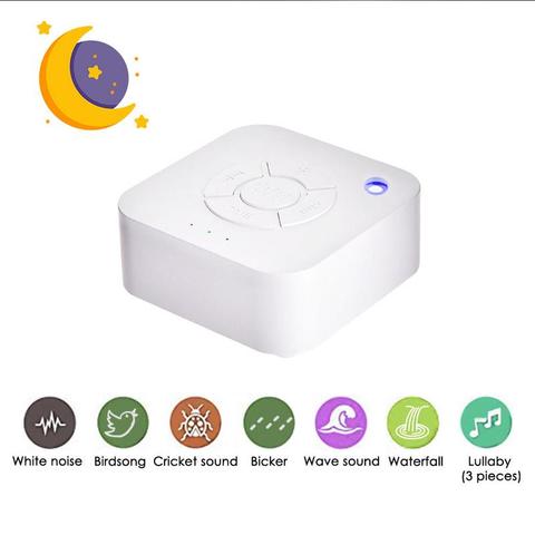 Máquina de sonido para dormir para bebés y adultos, dispositivo de sonido recargable por USB, con temporizador de apagado, color blanco, para relajación y viajes de Oficina # R ► Foto 1/6